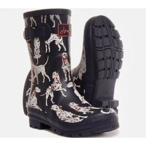 Joules Navy Dalmatian Molly Wellingtons Boots